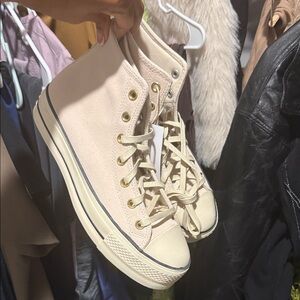 Pink Platform Converse